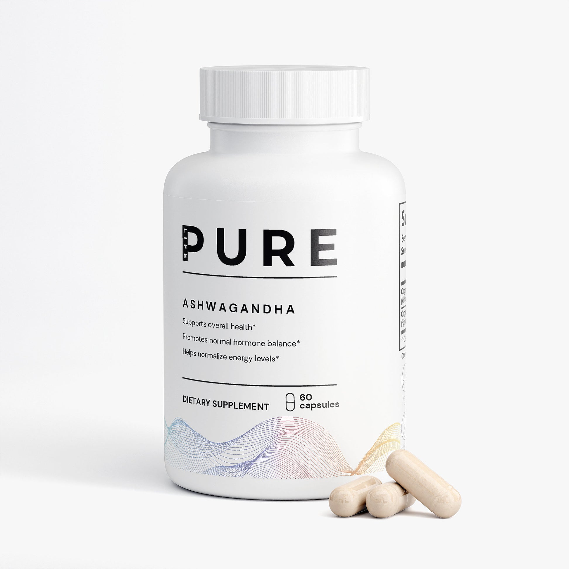 PURE LIFE Ashwagandha – 60 Vegan Capsules