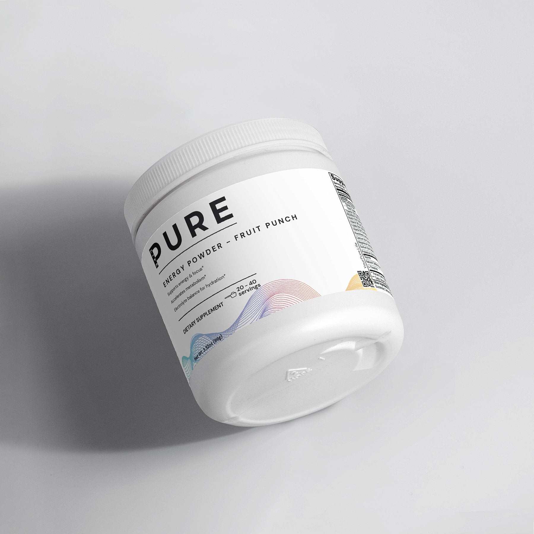 PURE LIFE Energy Powder – Fruit Punch (40 servings)