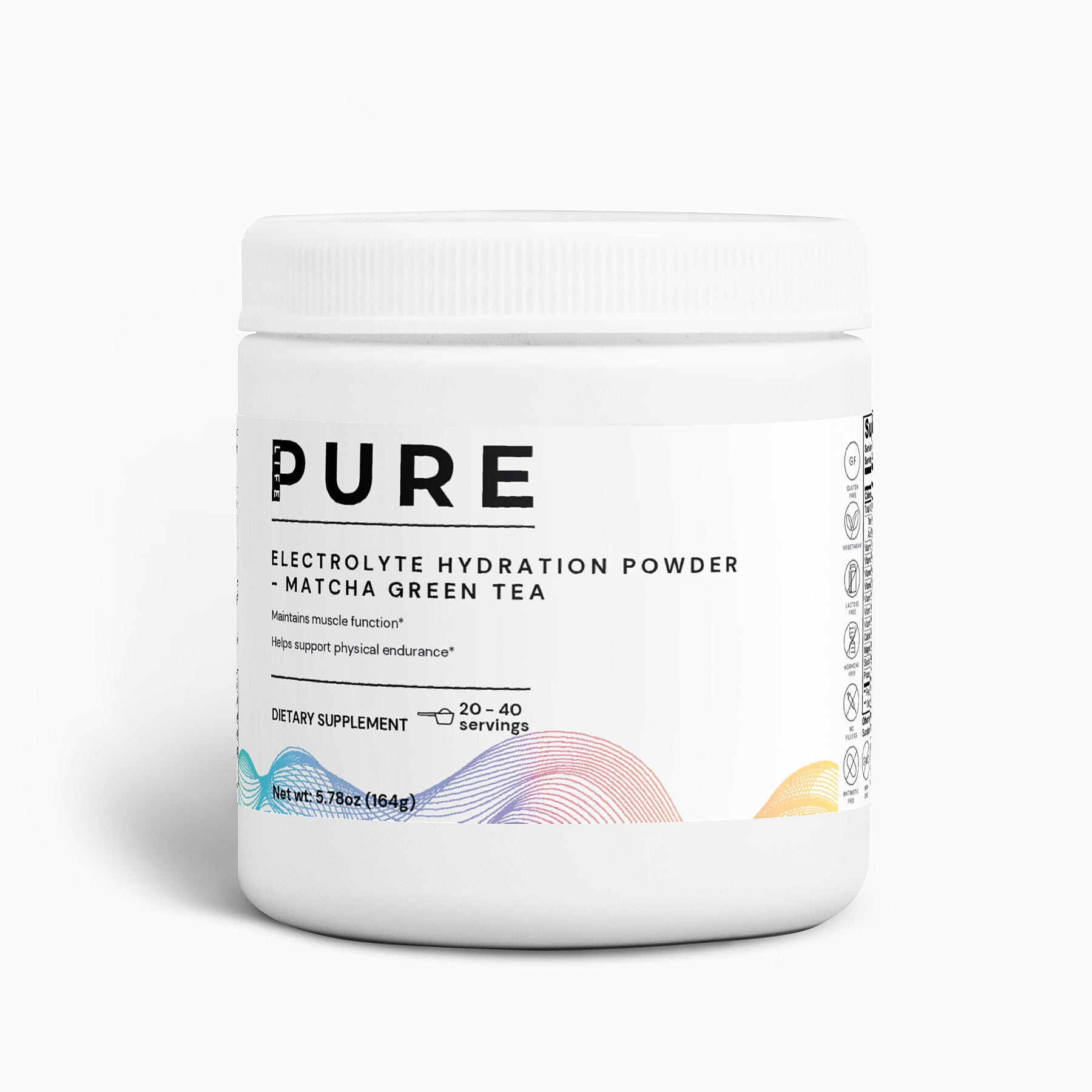 PURE LIFE Electrolyte Hydration Powder - (Matcha Green Tea)