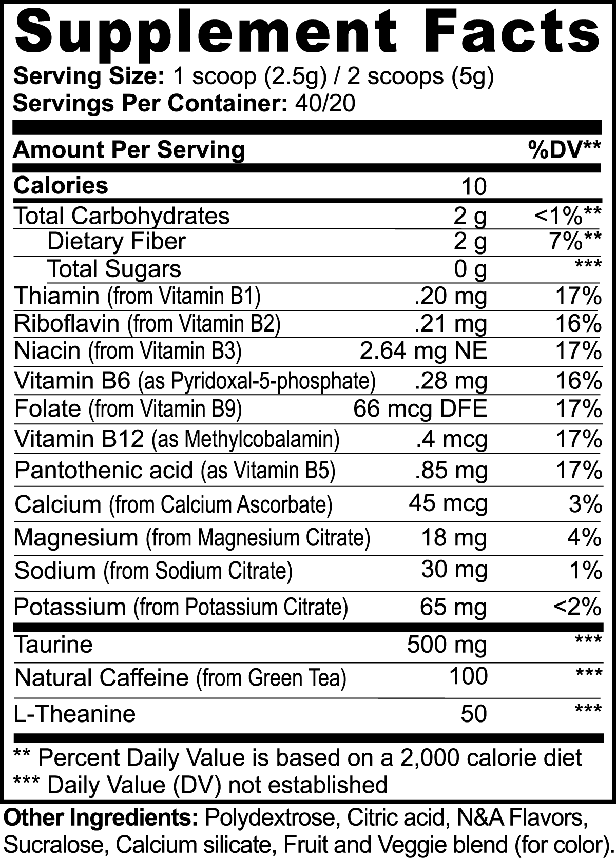 PURE LIFE Energy Powder – Fruit Punch (40 servings)