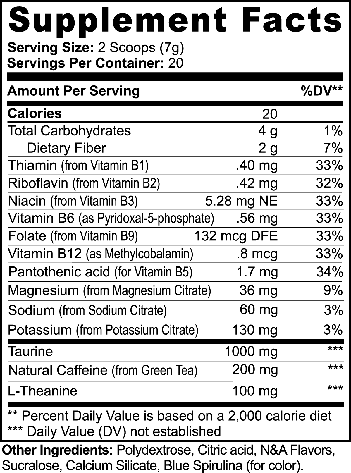 PURE LIFE Energy Powder – Cotton Candy (40 servings)
