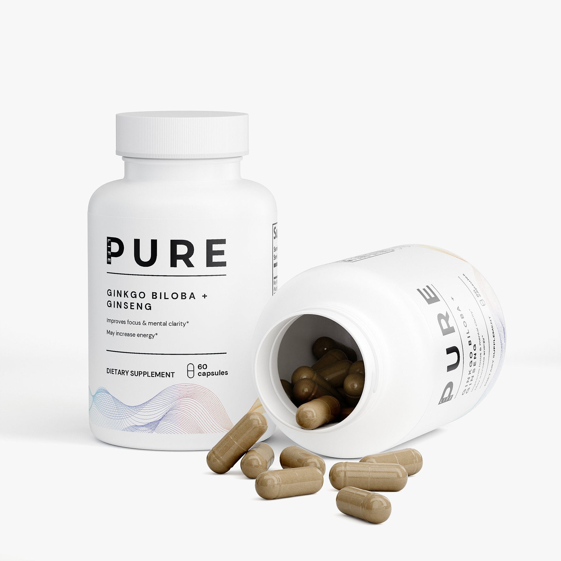 PURE LIFE Ginkgo Biloba + Ginseng Capsules - Specialty Supplements - PURE LIFE