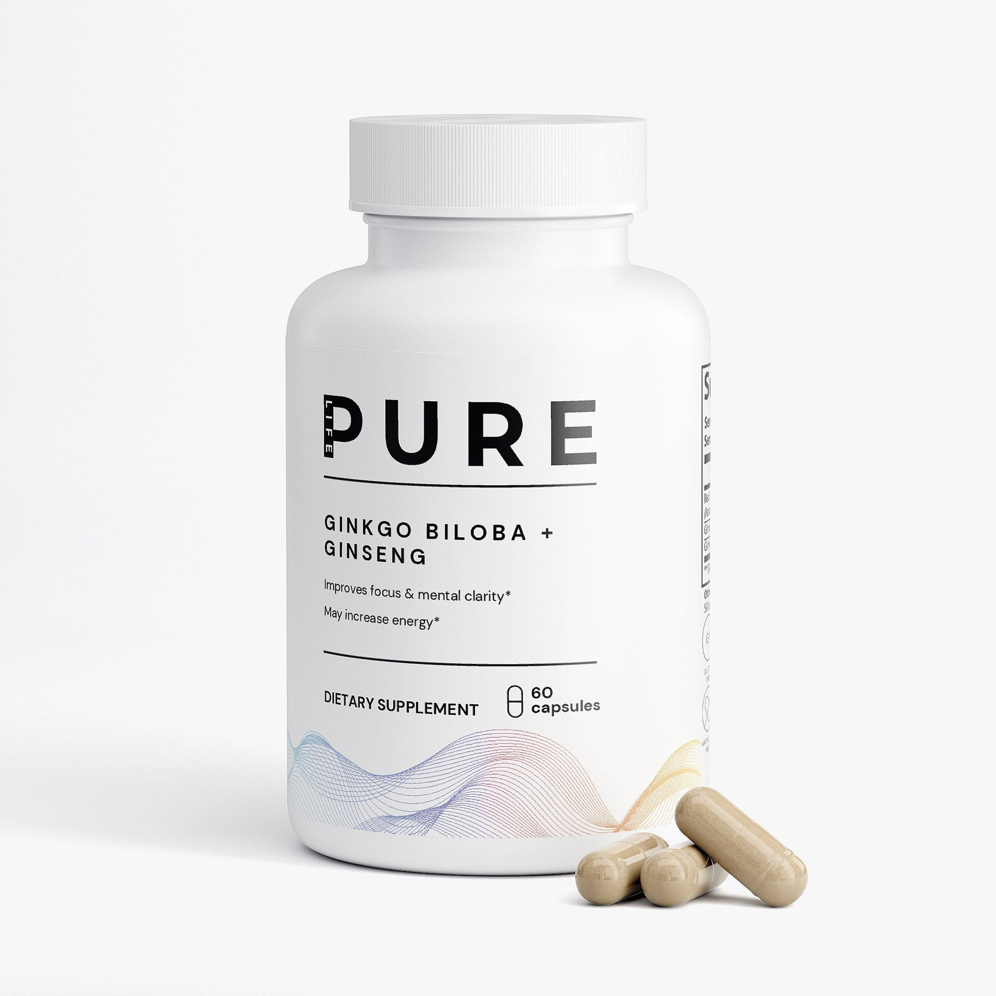 PURE LIFE Ginkgo Biloba + Ginseng Capsules - Specialty Supplements - PURE LIFE
