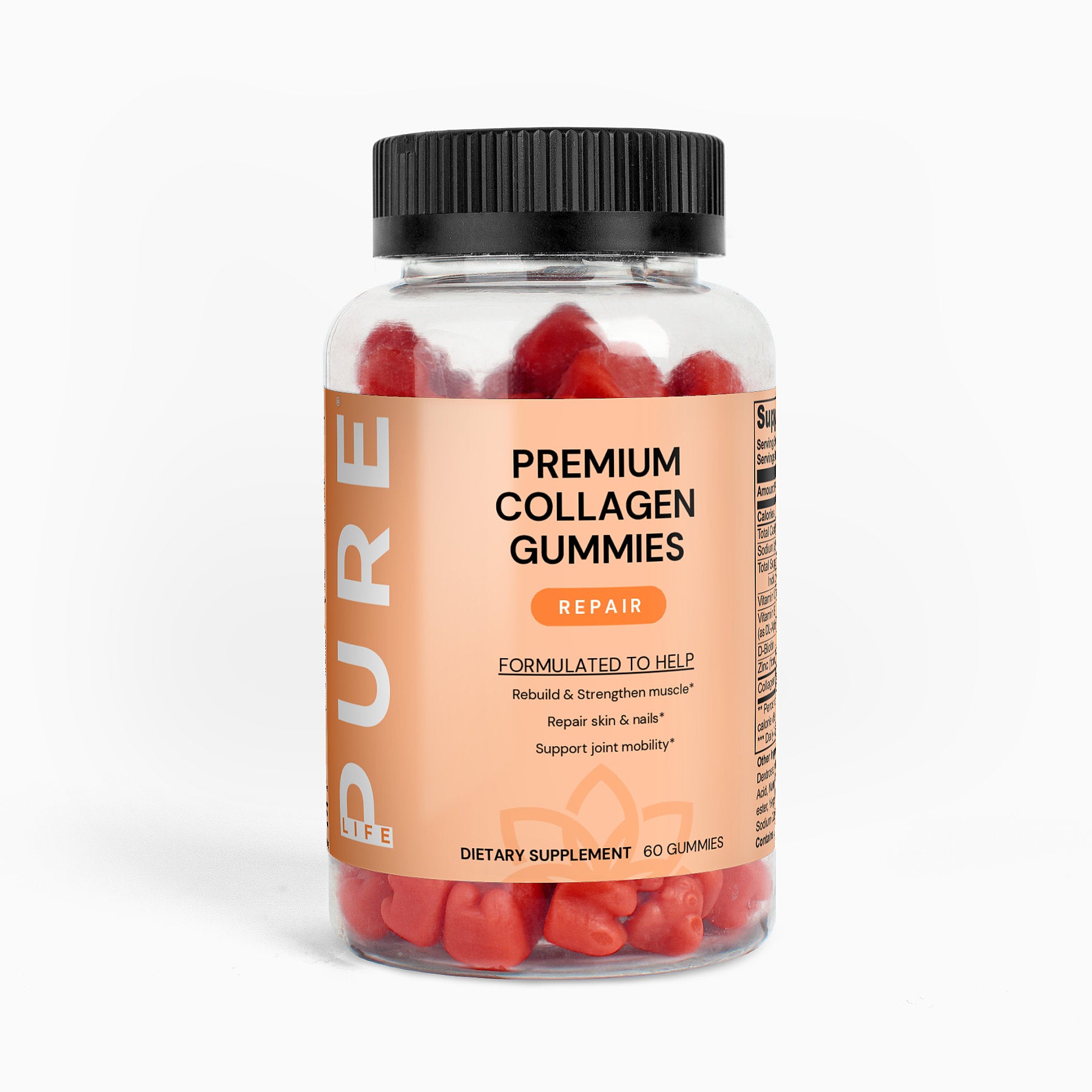 PURE LIFE Premium Collagen Gummies (Repair) – 60 Gummies