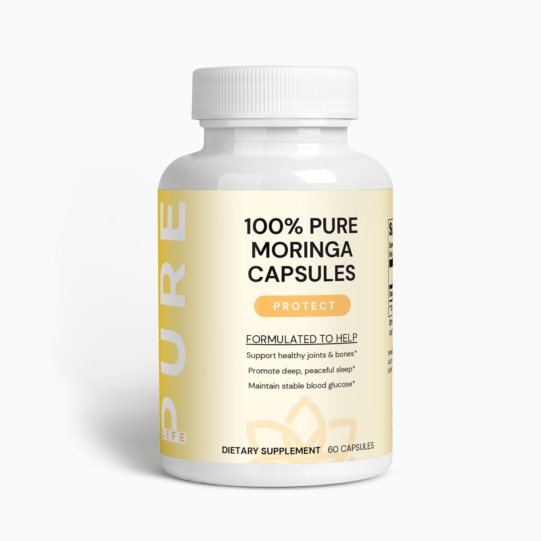 PURE LIFE 100% Pure Moringa Capsules (Protect) – 60 Vegan Capsules