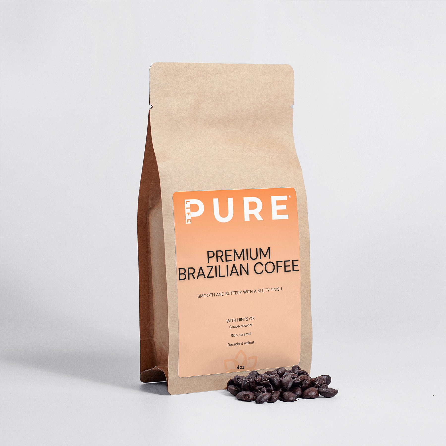 PURE LIFE Premium Brazilian Coffee Blend - 4oz Bag