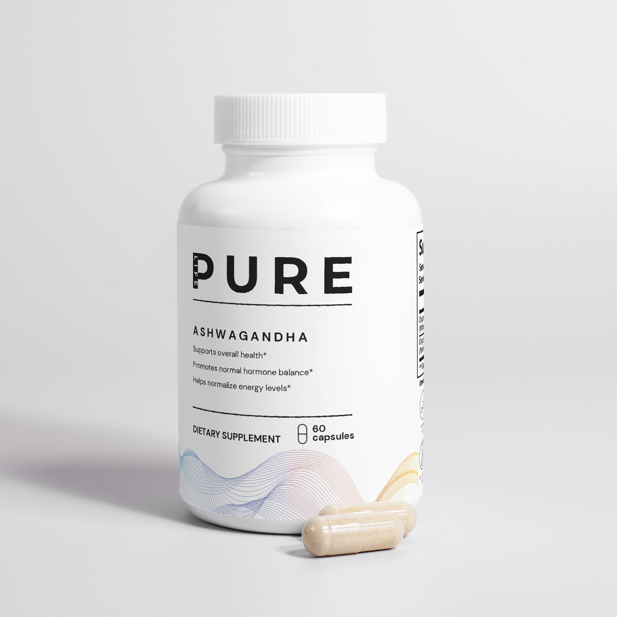 PURE LIFE Ashwagandha – 60 Vegan Capsules