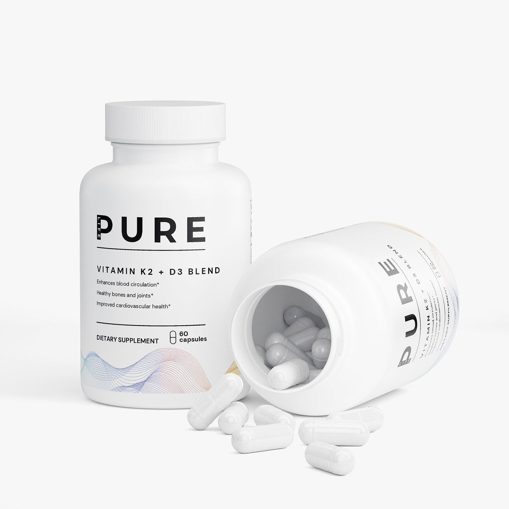 PURE LIFE Vitamin K2 + D3 Blend - 60 Capsules