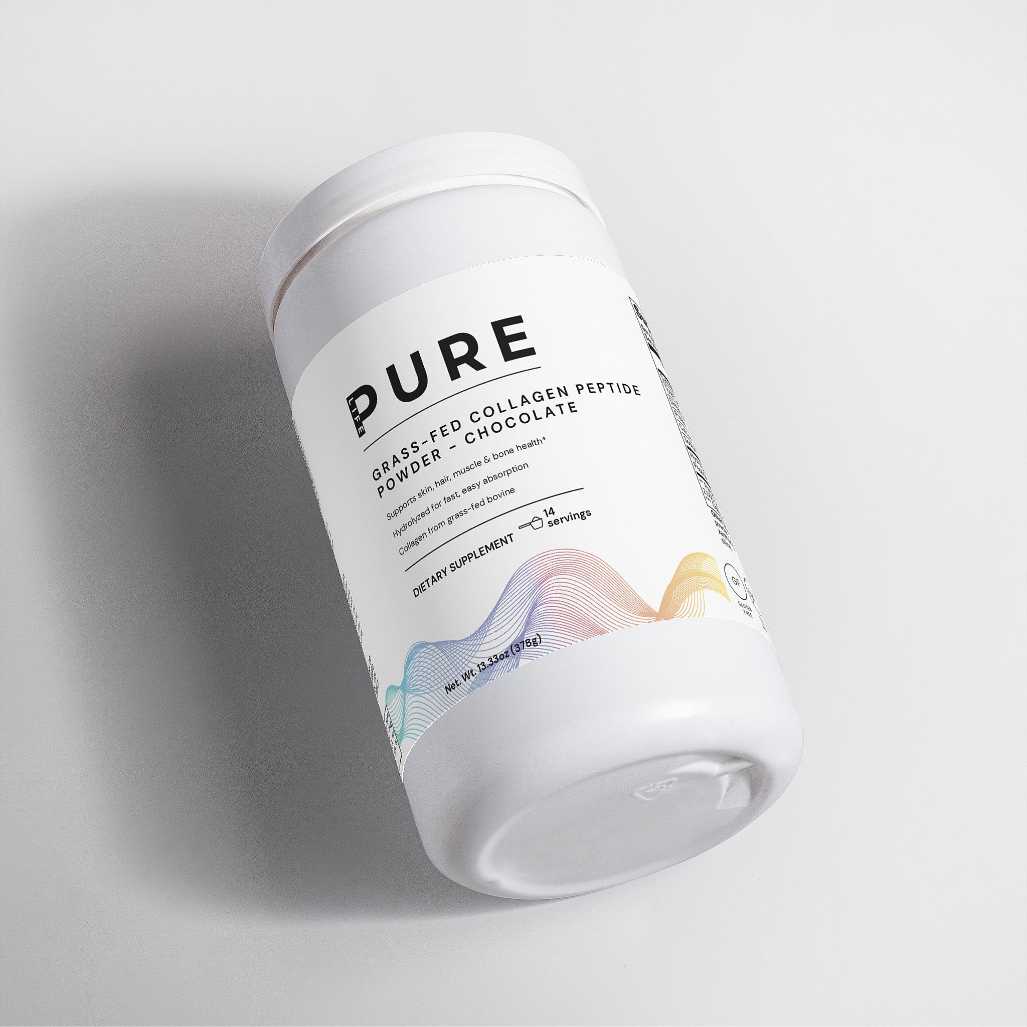 PURE LIFE Grass-Fed Collagen Peptides Powder (Chocolate)