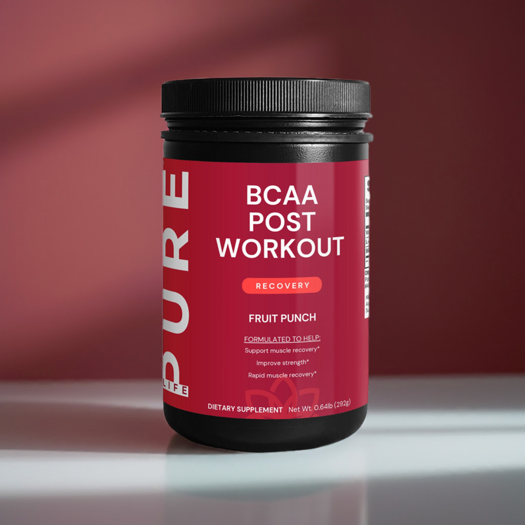 PURE LIFE BCAA Post Workout Powder (Recovery) - Fruit Punch 0.64lb (292g)