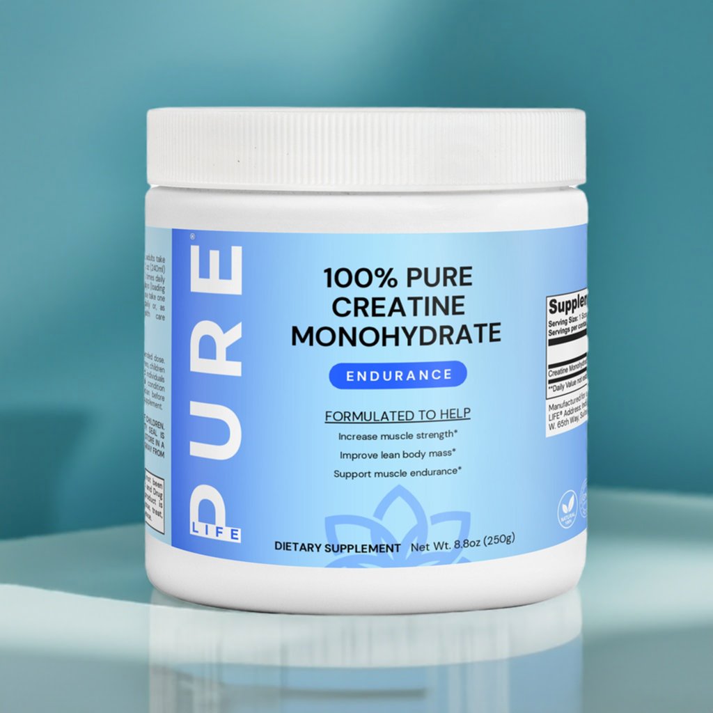 PURE LIFE 100% Pure Creatine Monohydrate (Endurance)– Net Wt. 8.8 oz (250g)