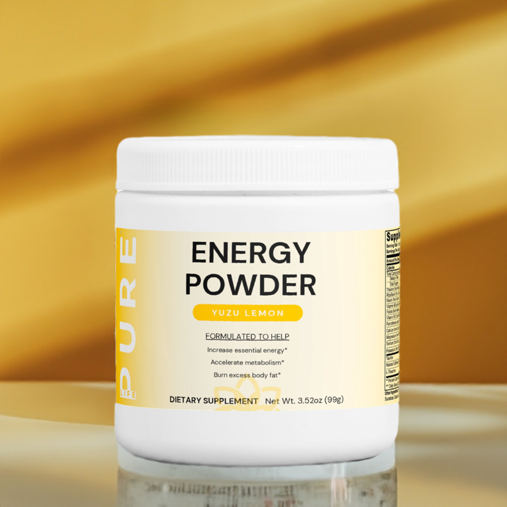 PURE LIFE Energy Powder – Yuzu Lemon Net Wt. 3.52oz (99g)