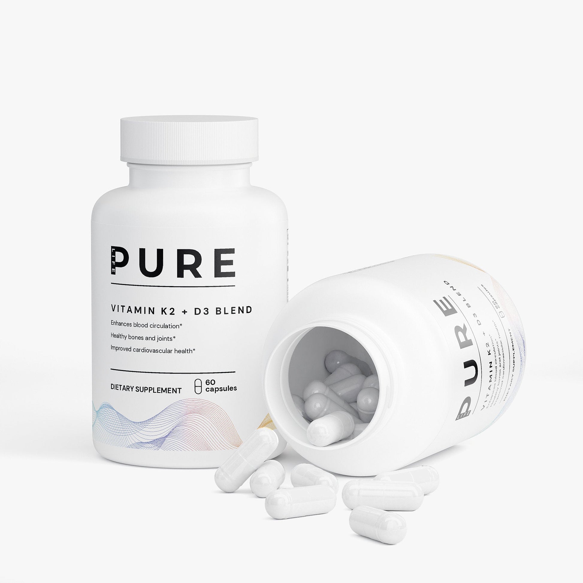 PURE LIFE Vitamin K2 + D3 Blend - 60 Capsules - Specialty Supplements - PURE LIFE
